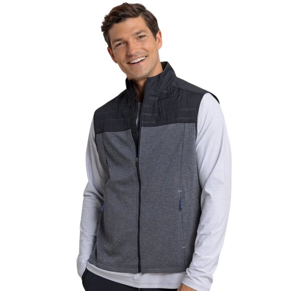 Southern Tide Coligny Quilted Vest – Caviar Black